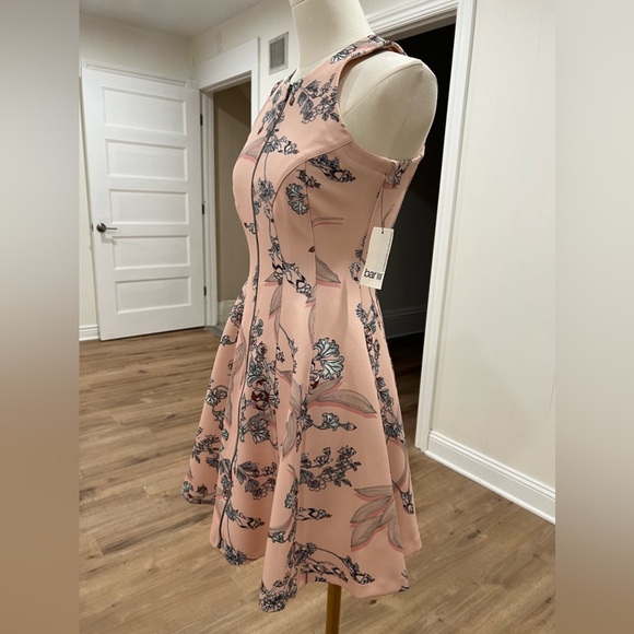 BAR III Bar III Zip-Front Fit Flare Scuba Dress, Chutney Combo - Picture 7 of 16